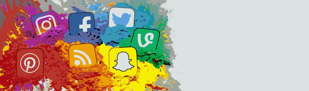 "Social Media Icons Color Splash Montage - Banner" by Visual Content is licensed under CC BY 2.0.