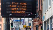 "Belfast COVID19 Traffic Management Sign" by Gerry Lynch is licensed under CC BY-SA 4.0.